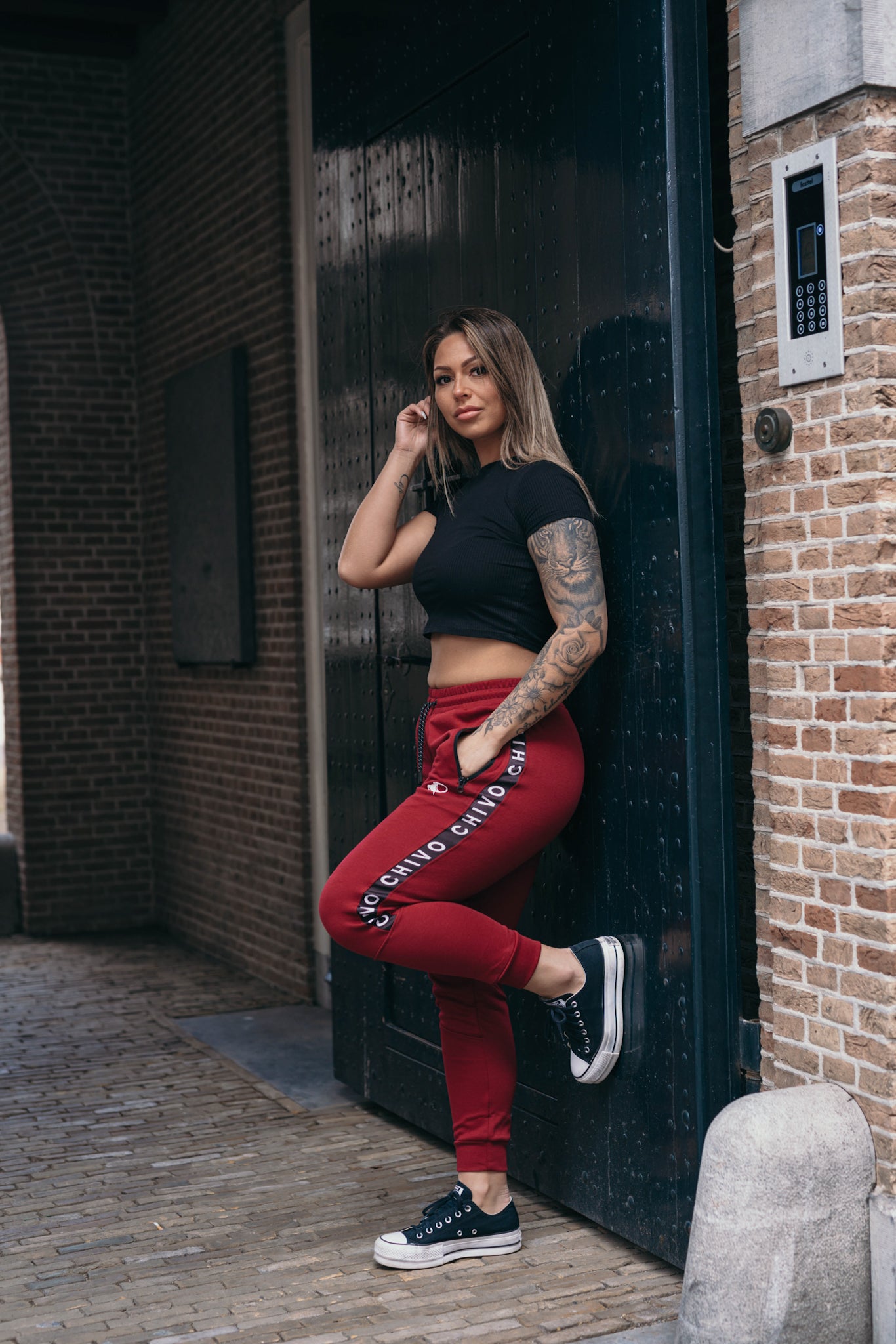 Dames Essentials Trainingsbroek Bordeaux Rood